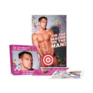 Bachelorette party favors pin the macho on the man game   display of 