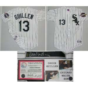  Ozzie Guillen Signed Sox Majestic Rep Jersey w/Patch 