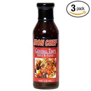 Mla Iron Chef General Tsos Sauce & Glaze, 14 Ounce Bottle (Pack of 3 