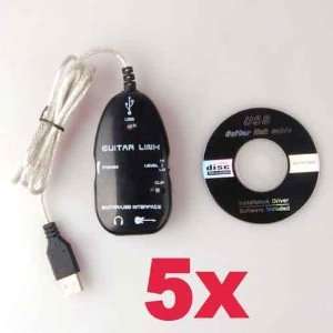  Neewer 5x New 150 cm Black Guitar Link to USB Interface 