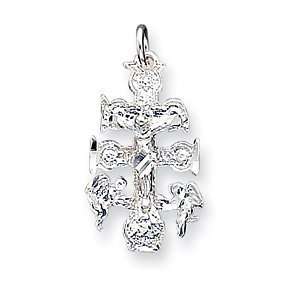  1 1/8in Cara Vaca Crucifix   Sterling Silver Jewelry