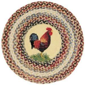   Capel Rugs Ellas Rooster Braided Rug, 5.6 ft. Round