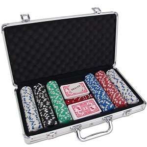  Professional 300 Piece Poker Game Set w/Dice, Playing 
