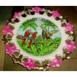  Vintage Miami Florida and Parrot Jungle Souvenir Porcelin 