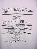 Relay Life American Cancer T Shirt Manteca CA 2005 sz L  