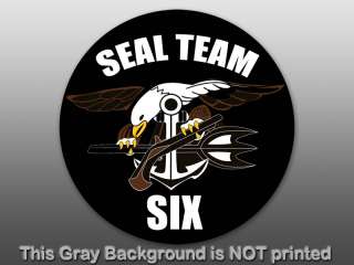 Round Seal Team Six Sticker  6 decal navy logo osama us  