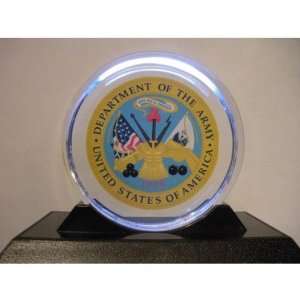  U.S. Army Crystal Paper Weight Electronics