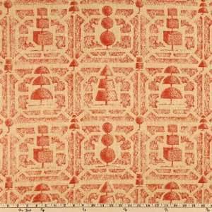   Topiary Maze Red Currant Fabric By The Yard Arts, Crafts & Sewing