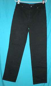 Gloria Vanderbilt 5 Pocket Tapered Leg Black Jeans Sz 8 W:31 H:40 R:12 