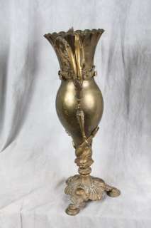 L48 GIANT 1920s CAST METAL / BRASS DRAGON HANDLE LOVING CUP W 