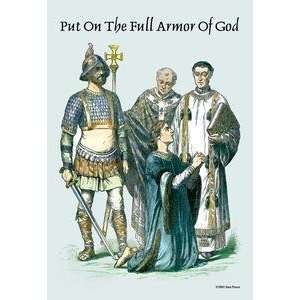  Vintage Art Put On the Full Armor of God   Giclee Fine Art 