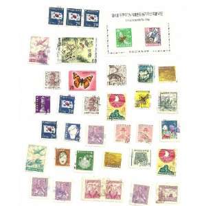  Collection of Cancelled 1900s Korean Postage Stamps 