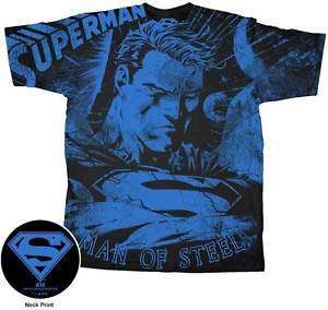 SUPERMAN T Shirt Tee NEW Man of Steel (MEN) blue  