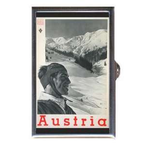  Austria Retro Ski Travel Image Coin, Mint or Pill Box 