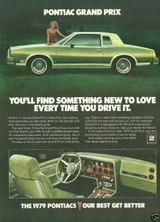 MAGAZINE AD ANNOUNCING THE 1979 PONTIAC GRAND PRIX GM  