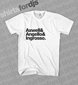 SWEDISH HOUSE MAFIA Axwell Angello Ingrosso WHITE T SHIRT DJ  