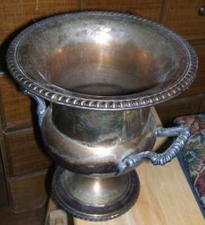 SHABBY Silver on Copper CHAMPAGNE ICE BUCKET Useable Condition  