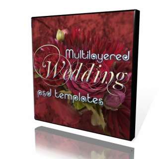 Layered PSD Wedding Album Templates 4 Photoshop V.1 5  
