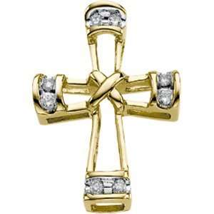  .50 Frame Cross 14Ky Rhod Pltd Dia Unity Cross CleverEve Jewelry