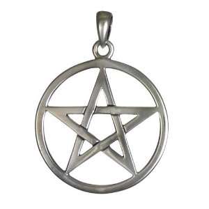   Silver Pentagram Pentacle Pendant   Wiccan Pagan Jewelry Jewelry