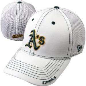  Oakland Athletics White Neo Flex Fit Hat Sports 