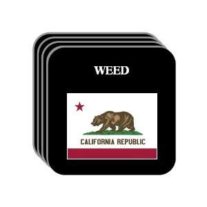 US State Flag   WEED, California (CA) Set of 4 Mini Mousepad Coasters