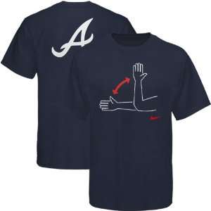  Nike Atlanta Braves Navy Blue Local T shirt (XX Large 