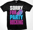   Party Rocking Mens T shirt LMFAO Rock Anthem Sexy Music Headphones Tee
