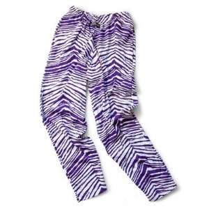  Zubaz Pants: Purple/White Zubaz Zebra Pants: Sports 