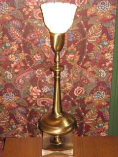 Vintage Rembrandt Antique Brass Genie Bottle Torchiere Table Lamp 28.5 