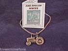 pewter pendant 18 steel chain farm tractor transport location united
