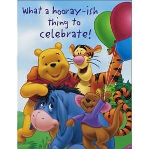  Pooh Fun Birthday Invitations 8ct: Office Products