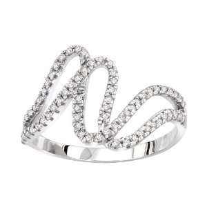  Sterling Silver Micro Pave Diamond Fashion Ring (1/4 cttw 