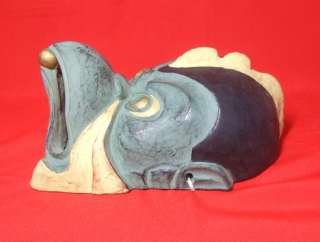 G573 Japanese pottery cultural Noh mask KARURA Garuda  