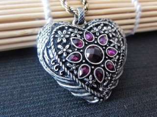 Lucky Brand Love Heart Shaped Pendant Necklace Earrings  