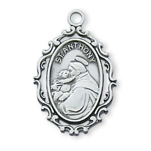  Sterling Silver Saint Anthony Catholic Patron Saint Medal 