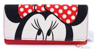 Disney Minnie Mouse Wallet w/Check Book Canva Loungefly  