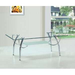  Ukm New Modern Glass & Chrome Coffee Table Office Cafe 