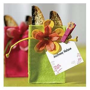  Felt Favor Bags with Flower Detail: Health & Personal Care