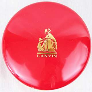   9oz LANVIN Perfumed Dusting Powder +Puff SPANISH GERANIUM XLNT  