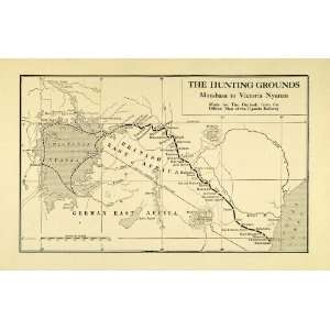   Ground Map Uganda Railway   Original Halftone Print: Home & Kitchen