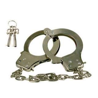 POLISHED Chrome Handcuffs Steel Cuffs w/ QUICK RELEASE  