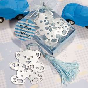    Baby Keepsake: Lovable Teddy Bear Design Bookmarks   Blue: Baby