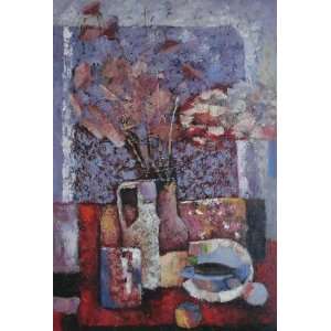  Vase of Flowers, Cup, Plate, Fruit and Pot Oil Painting 36 