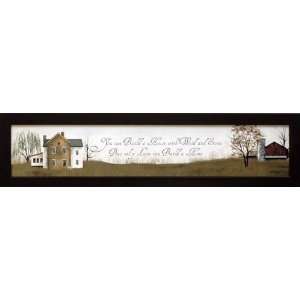  You Can Build a House by Billy Jacobs 8x32 framed country 