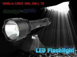 UltraFire XML T6 1600 Lumens LED Flashlight 2x 18650 Rechargeable Batt 