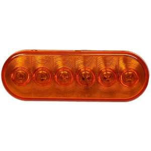 One 6 Amber LED Stop, Tail, and Turn Signal Light for Trucks Trailers