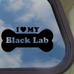 Love My Black Lab Black Decal Car Truck Window Sticker  