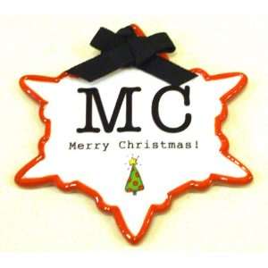  MC Merry Christmas! Text Talk Ornament: Home & Kitchen