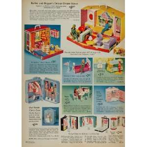 1966 Toy Ad Barbie Skipper Doll Dream House Carry Case 